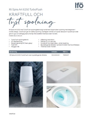 Poster Ifö Spira Art 6250 TurboFlush 50x70