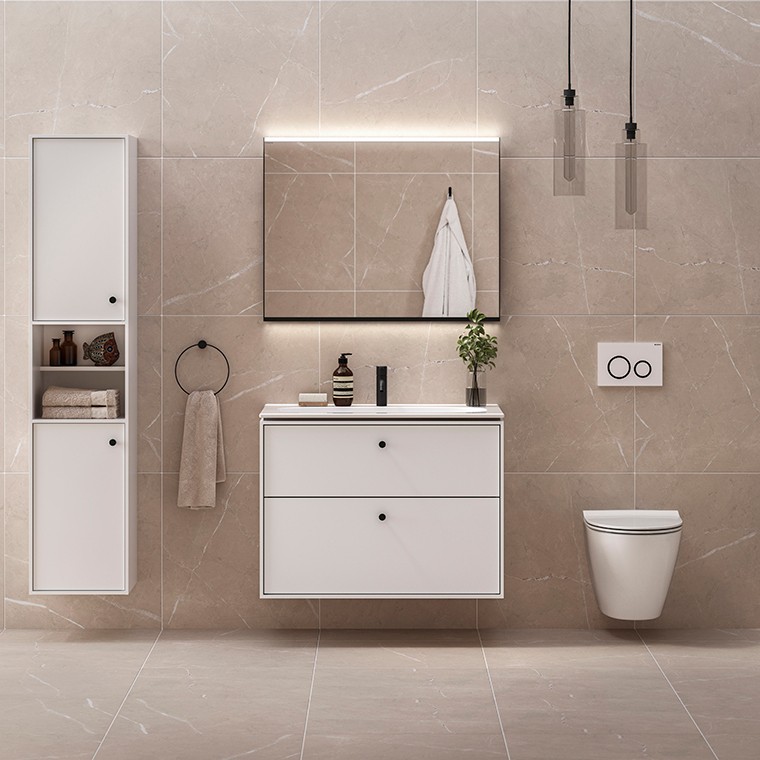 Ifö badrum i ljust rosa Ifö badrum i ljust rosa