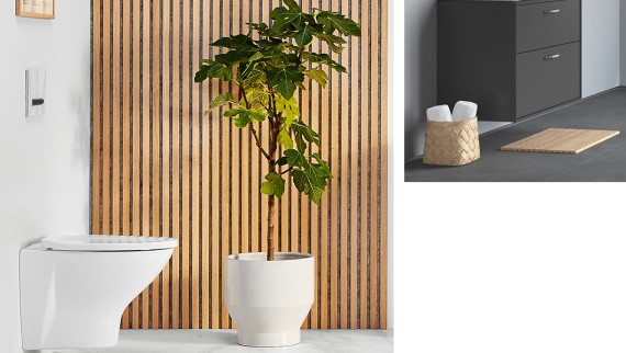 Ett badrum med Ifö Spira 6265 vägghängd WC Ett badrum med Ifö Spira 6265 vägghängd WC