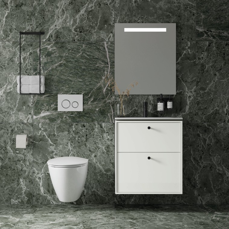 Ifö Sense Art badrumsmöbler och Ifö Spira Art vägghängd toalett Ifö Sense Art badrumsmöbler och Ifö Spira Art vägghängd toalett