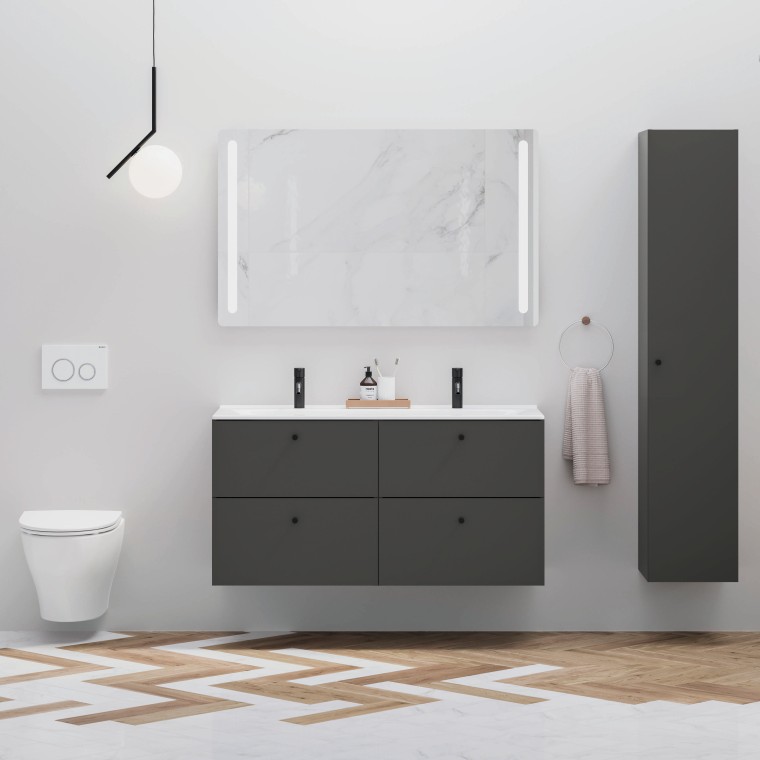 Ifö Elegant badrumsmöbler och Ifö Vinta Art vägghängd toalett Ifö Elegant badrumsmöbler och Ifö Vinta Art vägghängd toalett