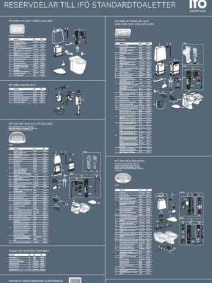 Reservdelsaffisch Ifö standardtoaletter 70x100 Reservdelsaffisch Ifö standardtoaletter 70x100