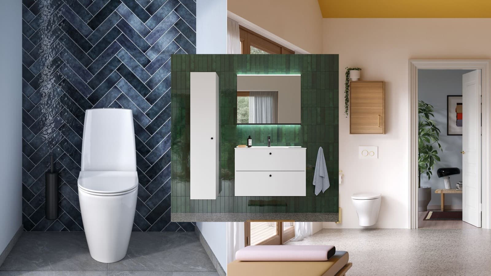 Färglada färger i ett Ifö badrum Färglada färger i ett Ifö badrum