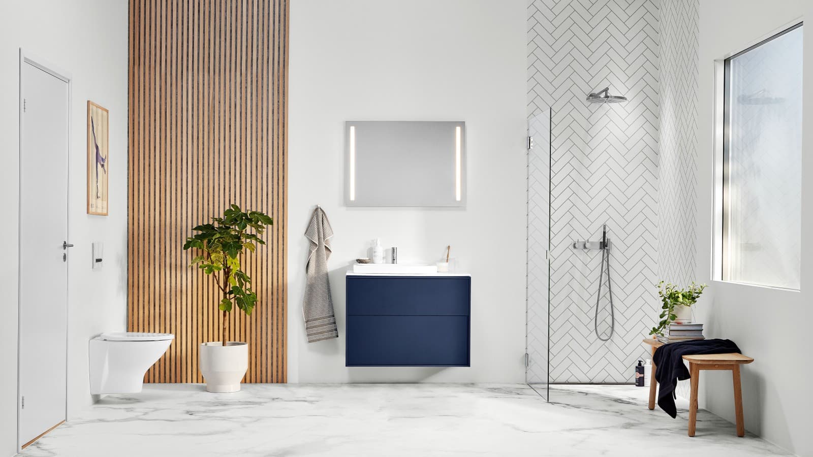 Ifö Sense Art badrumsmöbler och Ifö Option spegel och Ifö Spira Modern vägghängd toalett Ifö Sense Art badrumsmöbler och Ifö Option spegel och Ifö Spira Modern vägghängd toalett