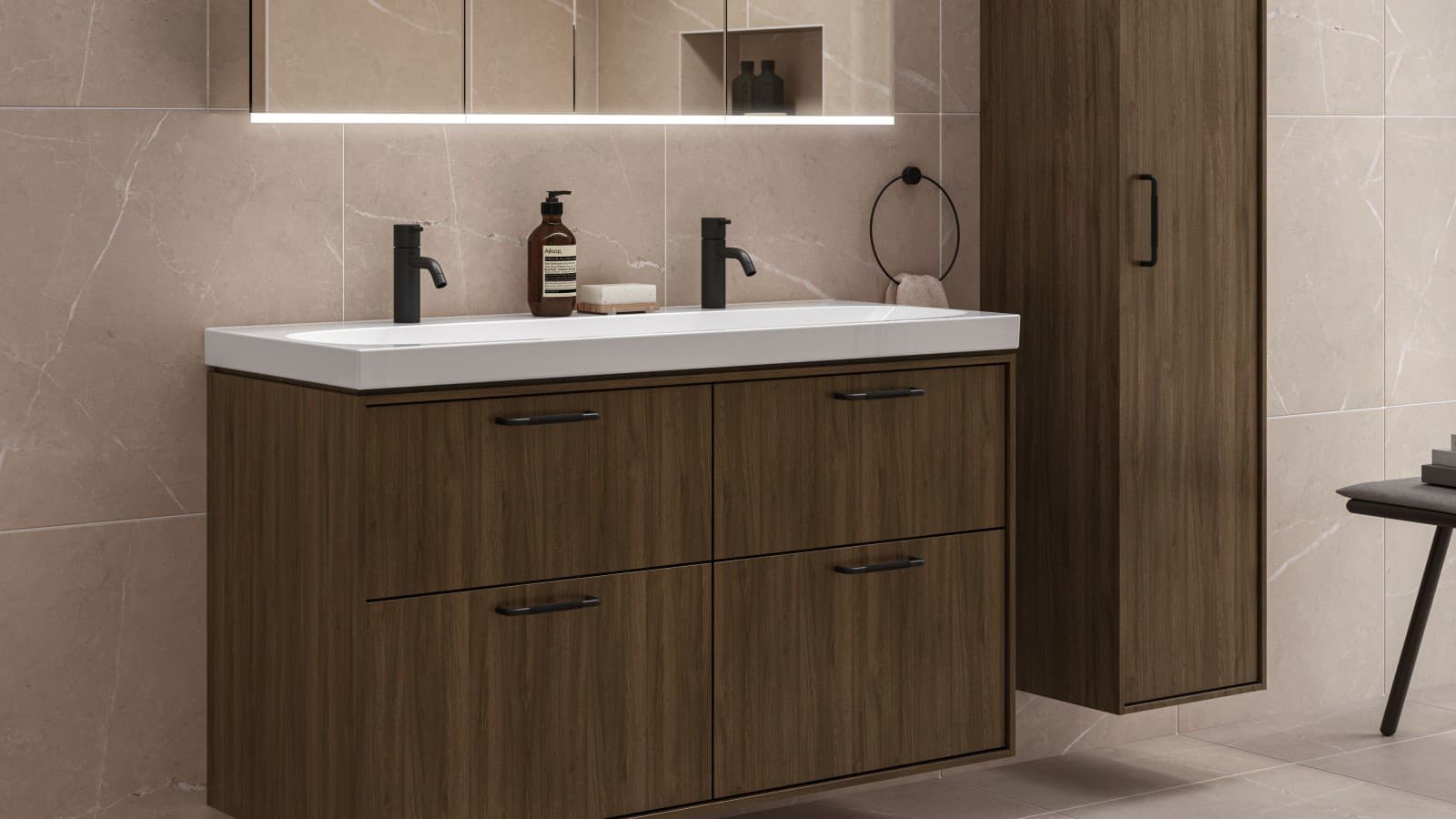 Ifö brown wood bathroom Ifö brown wood bathroom